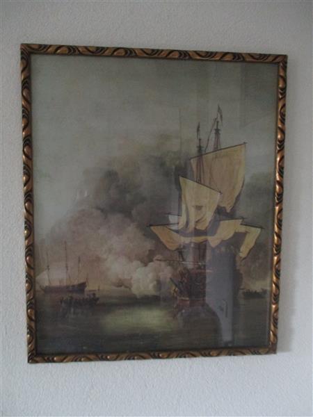 Grote foto het kanonschot. antiek en kunst decoraties