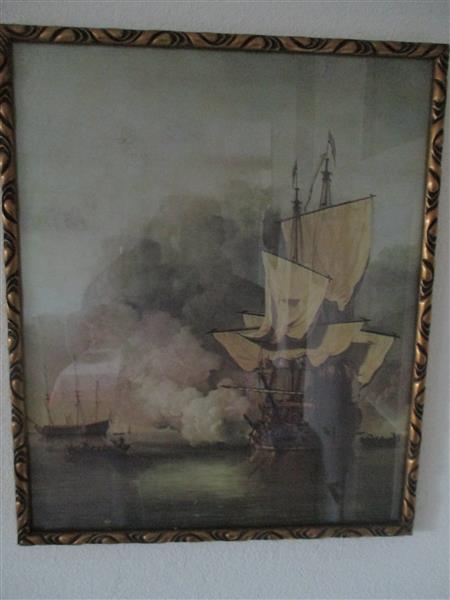 Grote foto het kanonschot. antiek en kunst decoraties