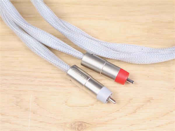 Grote foto albedo monolith pure silver highend audio interconnects rca 1 0 metre audio tv en foto onderdelen en accessoires