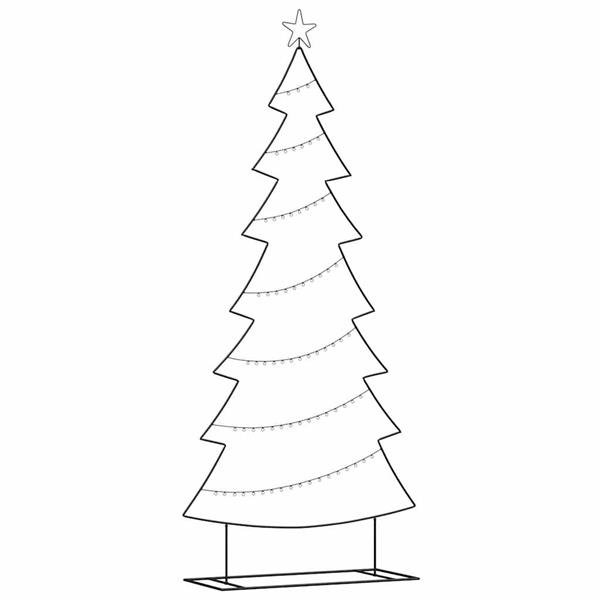 Grote foto vidaxl metalen kerstboom met standaard zwart 210 cm staal diversen overige diversen