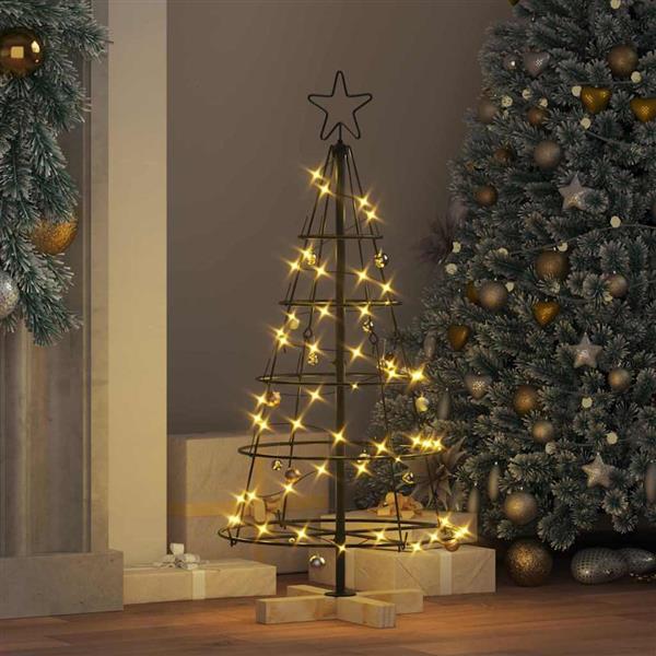 Grote foto vidaxl kerst cone boom met standaard zwart 90 cm staal diversen overige diversen