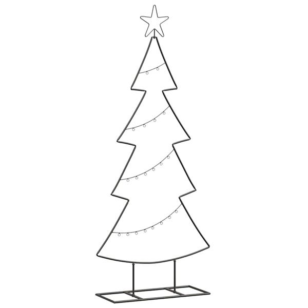 Grote foto vidaxl metalen kerstboom met standaard zwart 125 cm staal diversen overige diversen