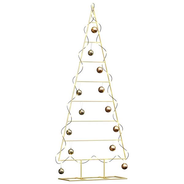 Grote foto vidaxl metalen kerstboom met standaard goud 150 cm poedergecoat staal diversen overige diversen
