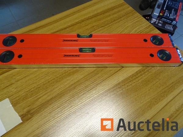 Grote foto set van 2 professionele waterpassen van versterkt aluminium silverline expert doe het zelf en verbouw gereedschappen en machines