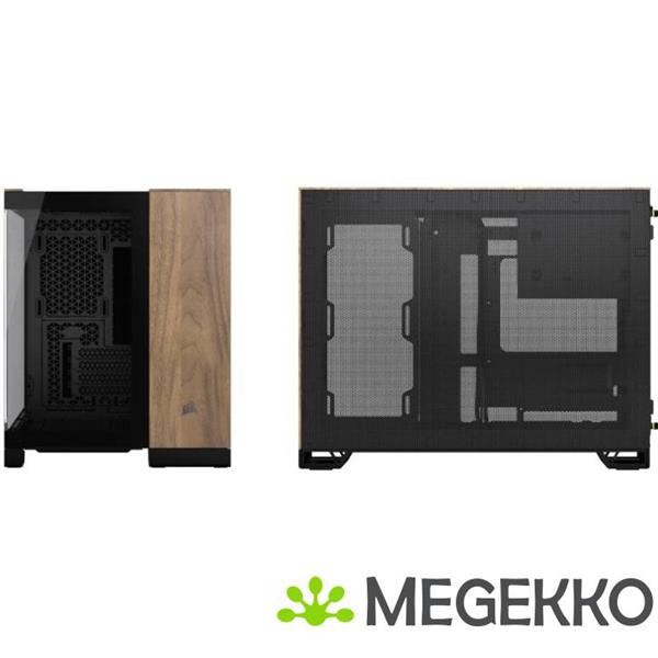 Grote foto corsair 2500x micro tower behuizing zwart walnoot computers en software behuizingen en kasten