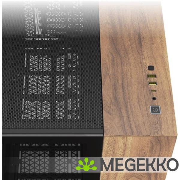 Grote foto corsair 2500x micro tower behuizing zwart walnoot computers en software behuizingen en kasten