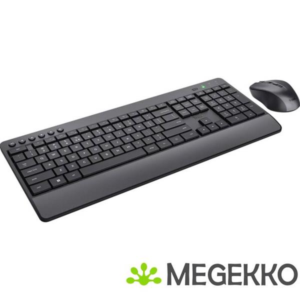 Grote foto trust trezo comfort draadloos toetsenbord en muis azerty zwart computers en software overige computers en software