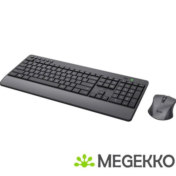 Grote foto trust trezo comfort draadloos toetsenbord en muis azerty zwart computers en software overige computers en software