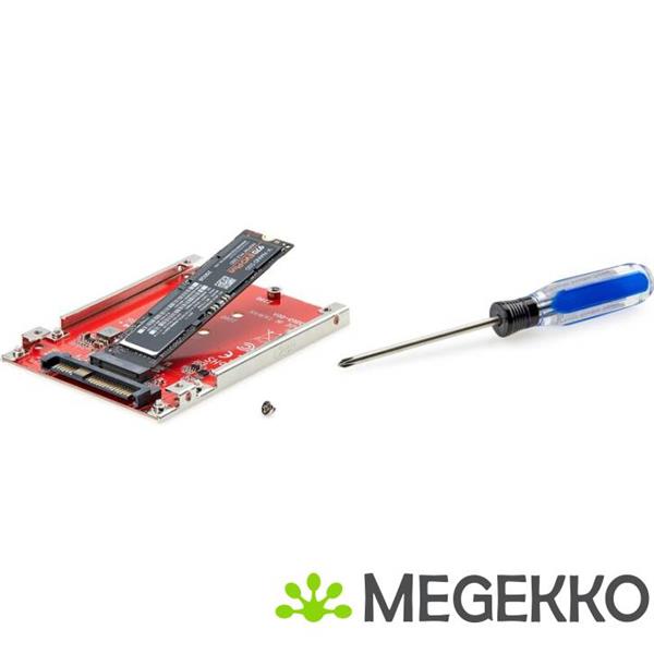 Grote foto startech.com m.2 naar u.3 adapter voor m.2 nvme ssds pcie m.2 schijf naar 2.5inch u.3 sff ta 1001 computers en software harde schijven