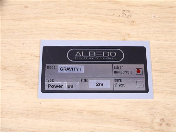 Grote foto albedo gravity i pure silver highend audio power cable 2 0 metre audio tv en foto onderdelen en accessoires