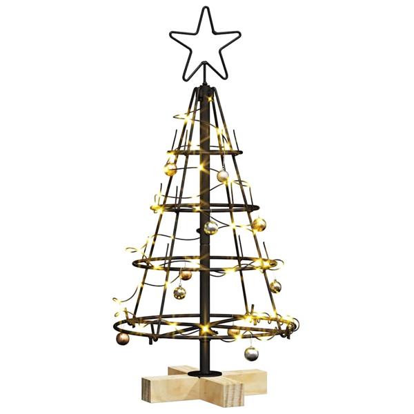 Grote foto vidaxl kerst cone boom met standaard zwart 60 cm staal diversen overige diversen