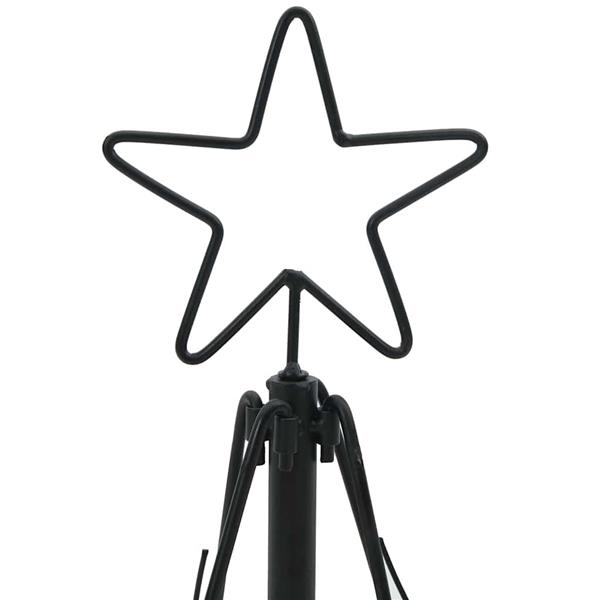 Grote foto vidaxl kerst cone boom met standaard zwart 60 cm staal diversen overige diversen