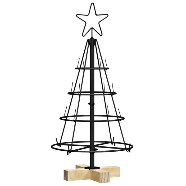 Grote foto vidaxl kerst cone boom met standaard zwart 60 cm staal diversen overige diversen