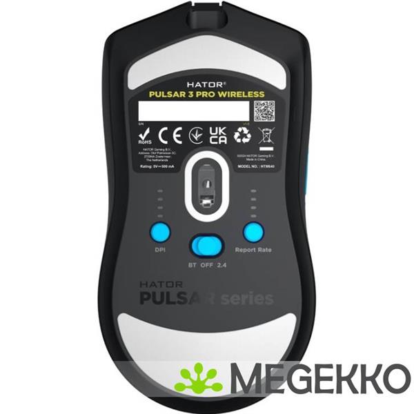 Grote foto hator pulsar 3 pro wireless rgb zwart computers en software overige computers en software