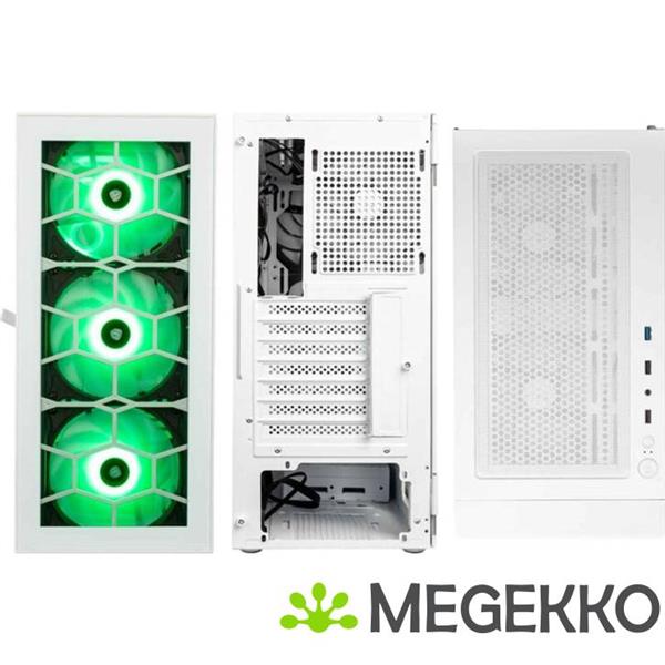 Grote foto kolink observatory hf glass white argb midi tower computers en software behuizingen en kasten