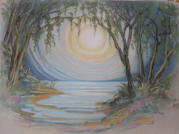 Grote foto kunsthandel gennep bomen en water antiek en kunst modern