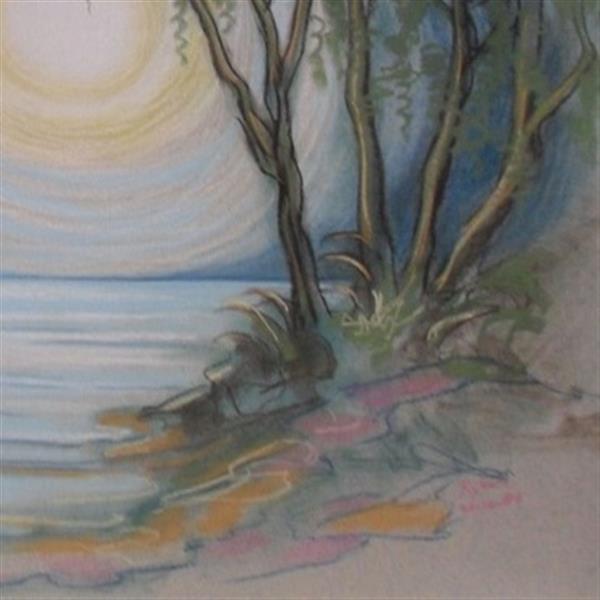 Grote foto kunsthandel gennep bomen en water antiek en kunst modern