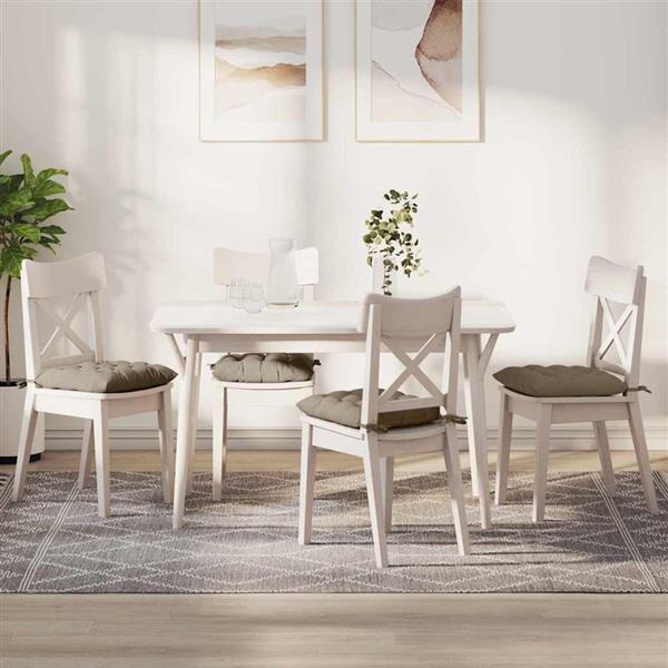 Grote foto vidaxl zitkussens 4 pcs taupe 40 x 40 x 6 cm microfibre huis en inrichting woningdecoratie