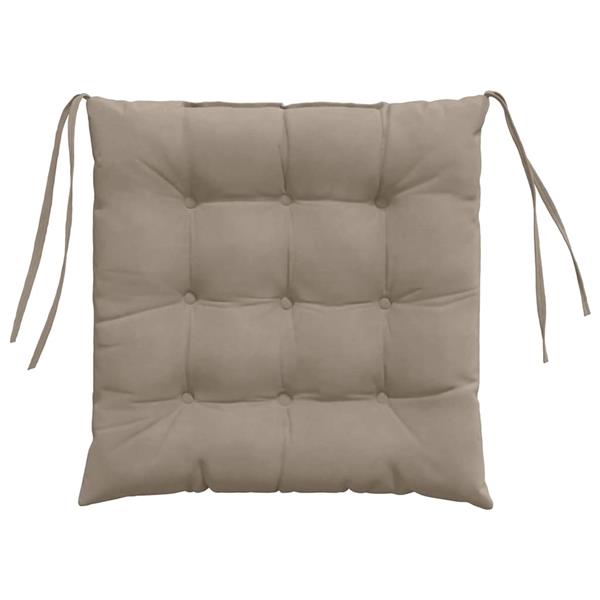 Grote foto vidaxl zitkussens 4 pcs taupe 40 x 40 x 6 cm microfibre huis en inrichting woningdecoratie