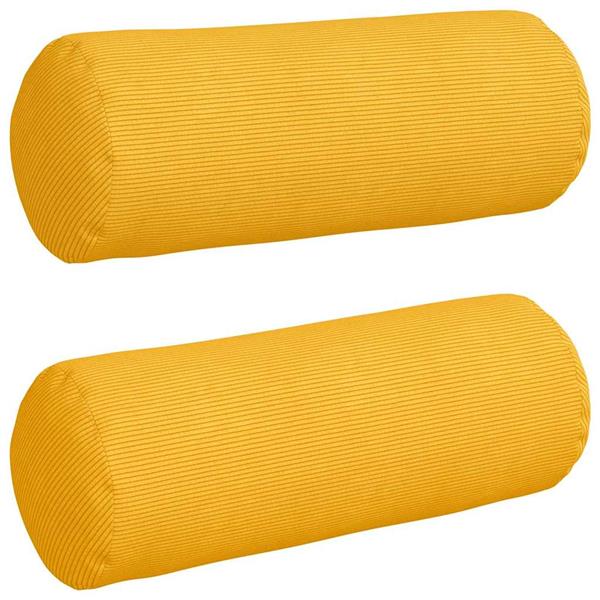 Grote foto vidaxl bolster kussens 2 pcs lichtgeel 25 x 70 cm katoen stof huis en inrichting woningdecoratie