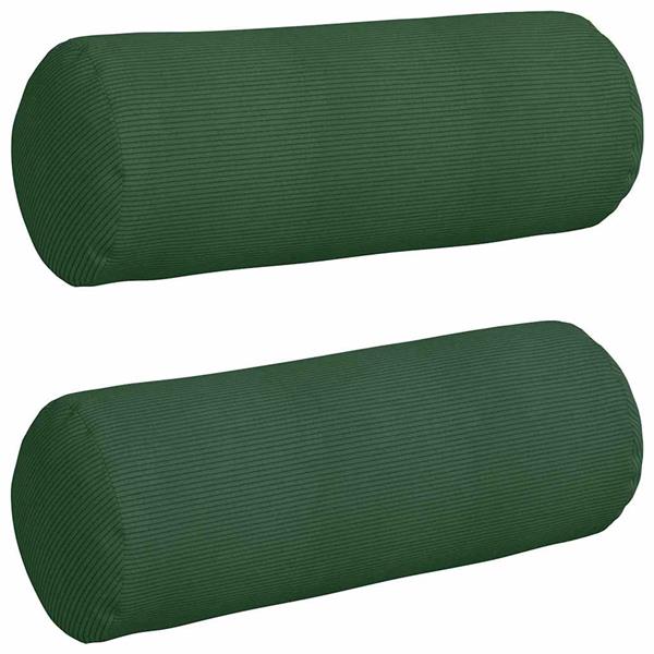 Grote foto vidaxl bolster kussens 2 pcs donkergroen 25 x 70 cm katoen stof huis en inrichting woningdecoratie