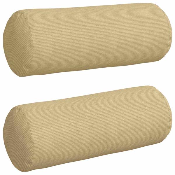 Grote foto vidaxl bolster kussens 2 pcs grijs groen 25 x 70 cm katoen stof huis en inrichting woningdecoratie