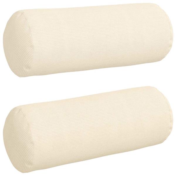 Grote foto vidaxl bolster kussens 2 pcs cr me 25 x 70 cm katoen stof huis en inrichting woningdecoratie