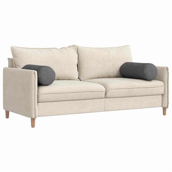 Grote foto vidaxl bolster kussens 2 pcs donkergrijs 25 x 70 cm katoen stof huis en inrichting woningdecoratie