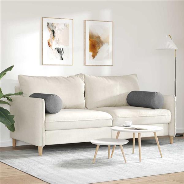 Grote foto vidaxl bolster kussens 2 pcs donkergrijs 25 x 70 cm katoen stof huis en inrichting woningdecoratie