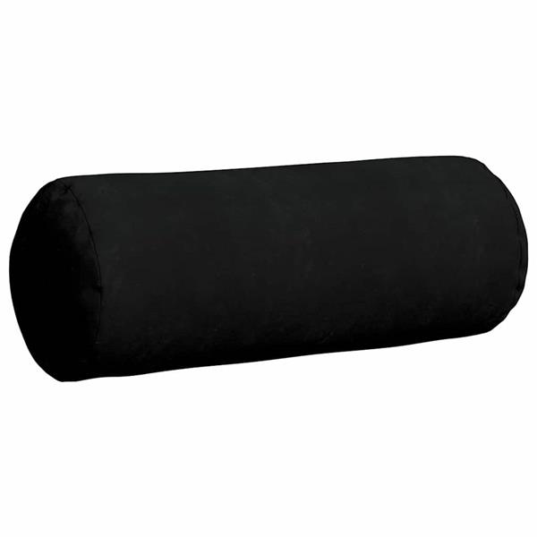 Grote foto vidaxl bolster kussens 2 pcs zwart 25 x 70 cm microvezel stof huis en inrichting woningdecoratie