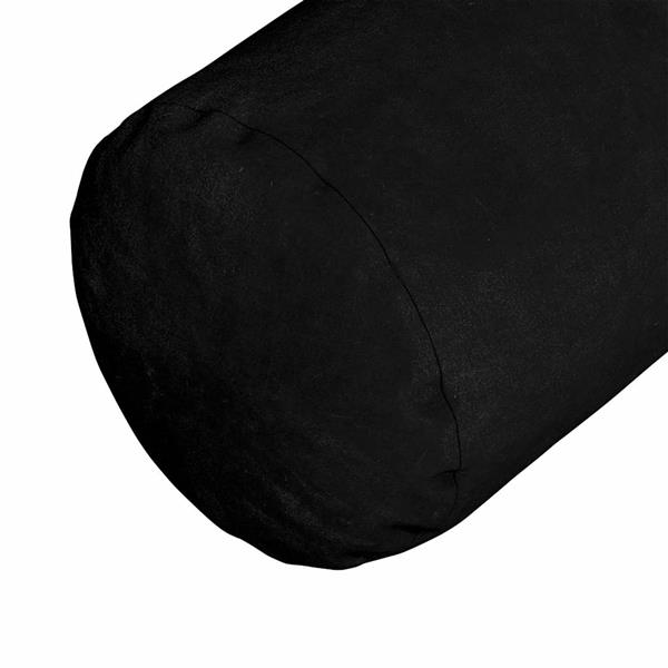 Grote foto vidaxl bolster kussens 2 pcs zwart 25 x 70 cm microvezel stof huis en inrichting woningdecoratie