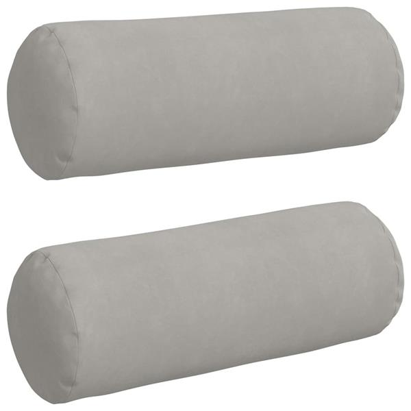 Grote foto vidaxl bolster kussens 2 pcs lichtgrijs 25 x 70 cm microvezel stof huis en inrichting woningdecoratie