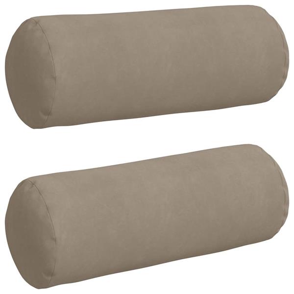 Grote foto vidaxl bolster kussens 2 pcs taupe 25 x 70 cm microvezel stof huis en inrichting woningdecoratie