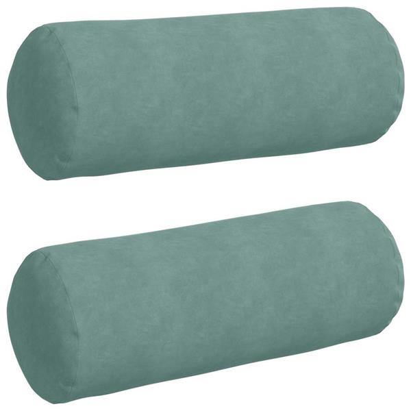 Grote foto vidaxl bolster kussens 2 pcs zeegroen 25 x 70 cm katoen stof huis en inrichting woningdecoratie