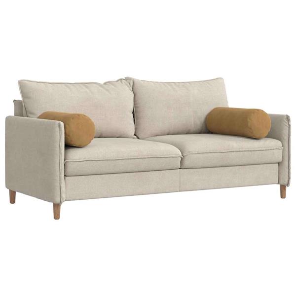 Grote foto vidaxl bolster kussens 2 pcs bruin 25 x 70 cm katoen stof huis en inrichting woningdecoratie