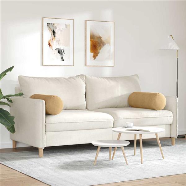 Grote foto vidaxl bolster kussens 2 pcs bruin 25 x 70 cm katoen stof huis en inrichting woningdecoratie