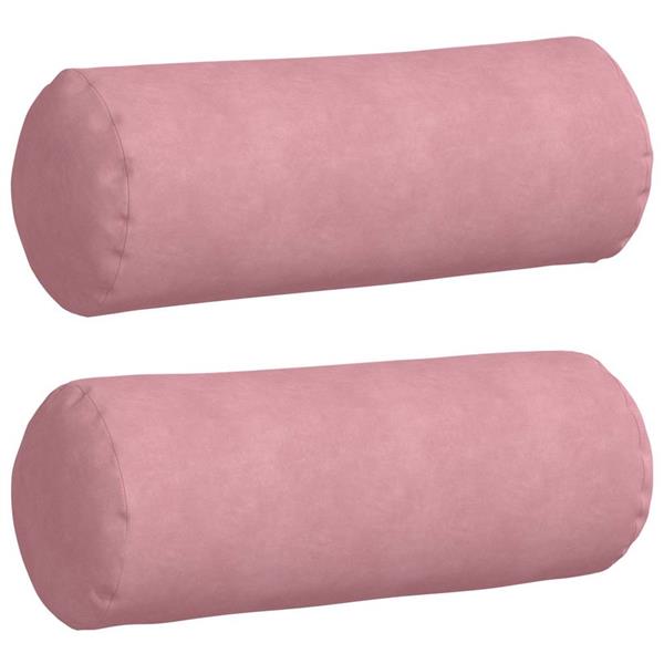 Grote foto vidaxl bolster kussens 2 pcs roze 25 x 70 cm katoen stof huis en inrichting woningdecoratie