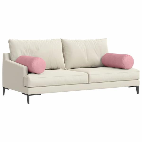 Grote foto vidaxl bolster kussens 2 pcs roze 25 x 70 cm katoen stof huis en inrichting woningdecoratie