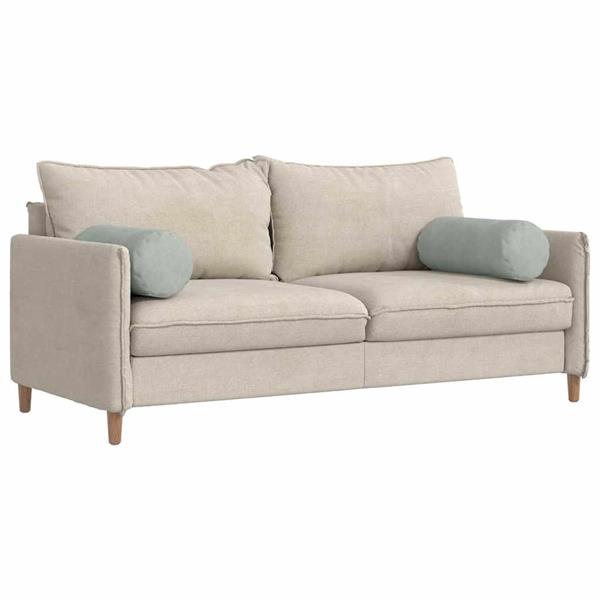 Grote foto vidaxl bolster kussens 2 pcs lichtgrijs 25 x 70 cm katoen stof huis en inrichting woningdecoratie