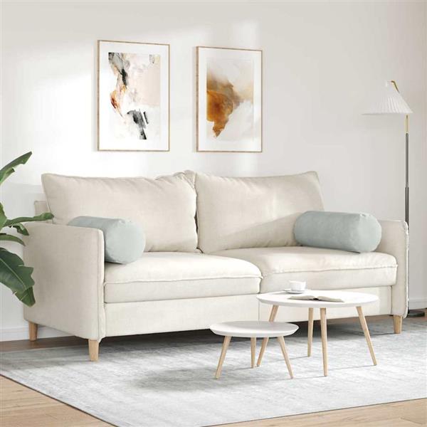 Grote foto vidaxl bolster kussens 2 pcs lichtgrijs 25 x 70 cm katoen stof huis en inrichting woningdecoratie