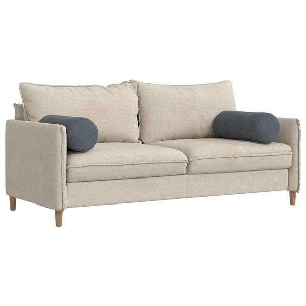 Grote foto vidaxl bolster kussens 2 pcs donkergrijs 25 x 70 cm katoen stof huis en inrichting woningdecoratie