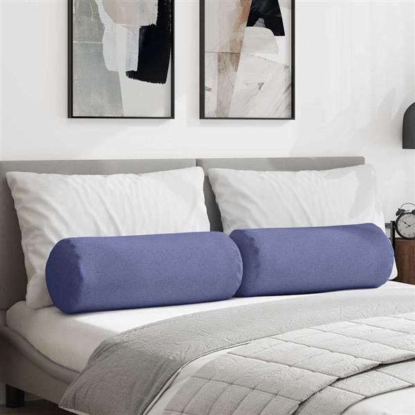 Grote foto vidaxl bolster kussens 2 pcs jeans blauw 25 x 70 cm stof huis en inrichting woningdecoratie