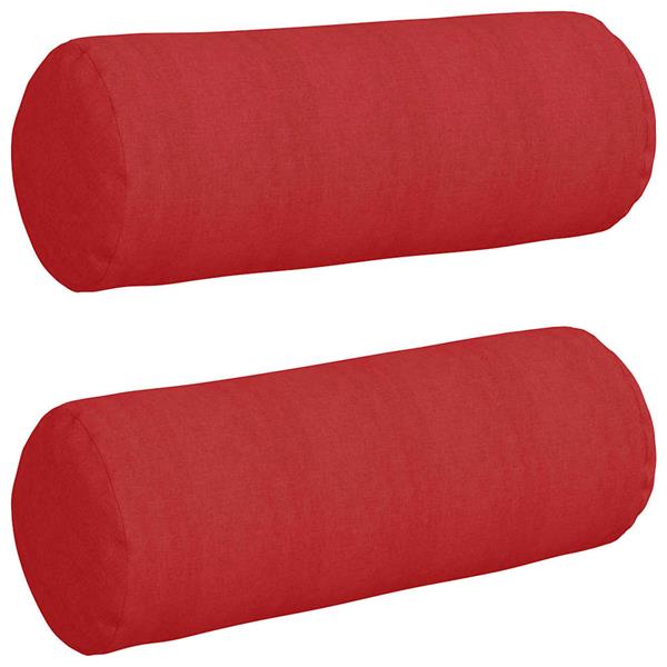 Grote foto vidaxl bolster kussens 2 pcs rood 25 x 70 cm stof huis en inrichting woningdecoratie