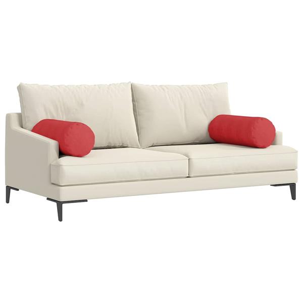 Grote foto vidaxl bolster kussens 2 pcs rood 25 x 70 cm stof huis en inrichting woningdecoratie