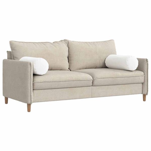 Grote foto vidaxl bolster kussens 2 pcs wit 25 x 70 cm stof huis en inrichting woningdecoratie
