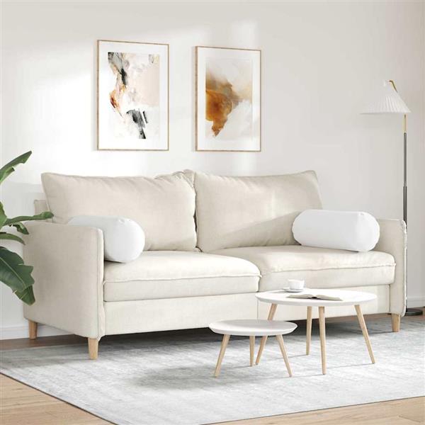 Grote foto vidaxl bolster kussens 2 pcs wit 25 x 70 cm stof huis en inrichting woningdecoratie