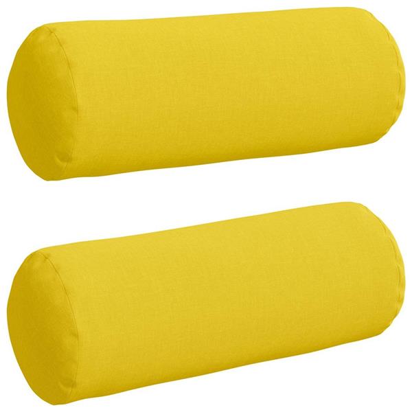 Grote foto vidaxl bolster kussens 2 pcs lichtgeel 25 x 70 cm stof huis en inrichting woningdecoratie