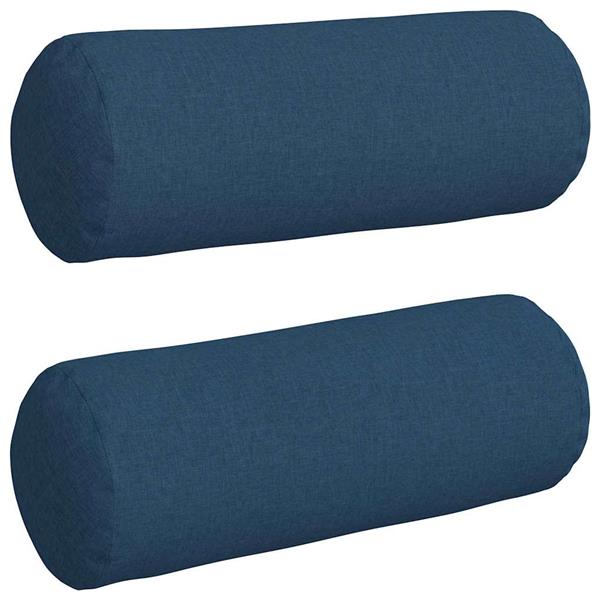 Grote foto vidaxl bolster kussens 2 pcs blauw 25 x 70 cm stof huis en inrichting woningdecoratie