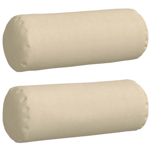 Grote foto vidaxl bolster kussens 2 pcs cr me 25 x 70 cm stof huis en inrichting woningdecoratie