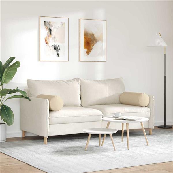 Grote foto vidaxl bolster kussens 2 pcs cr me 25 x 70 cm stof huis en inrichting woningdecoratie
